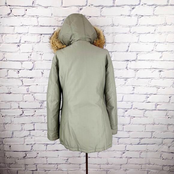 Woolrich Jacket Womens S Puffer Down Filled Warm Hooded Outerwear cabincore - Picture 2 of 14